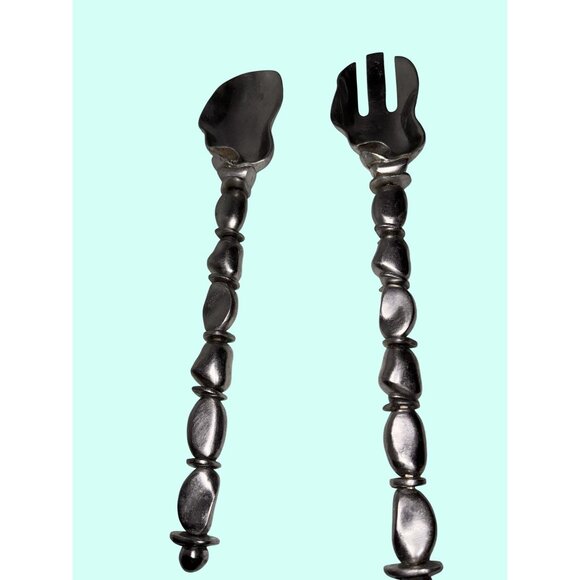 Seafood Salad Serving Utensil Sculpted Handles oyster clam - Picture 1 of 4